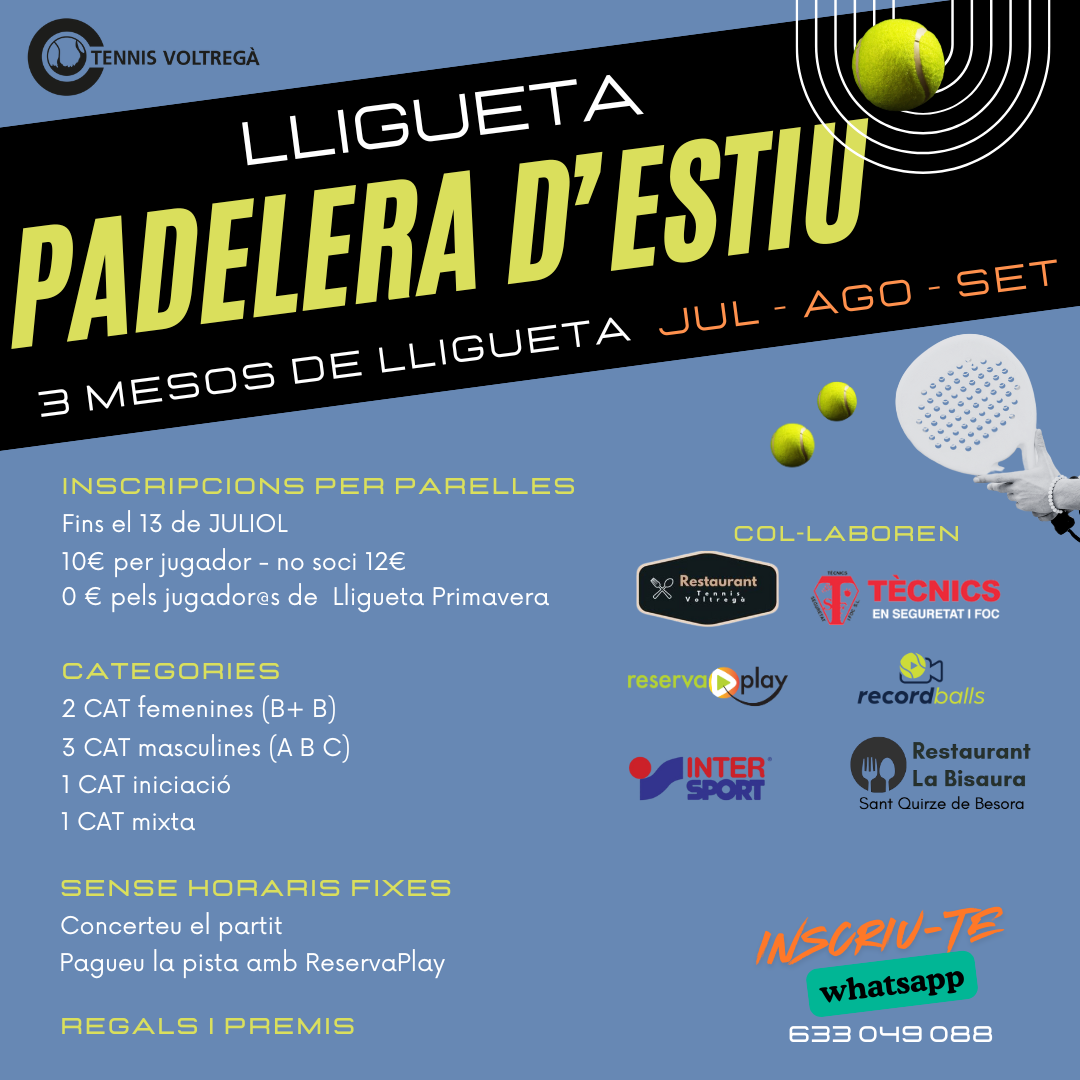 Cartell Lligueta estiu 2025 Cartell Lligueta estiu 2025