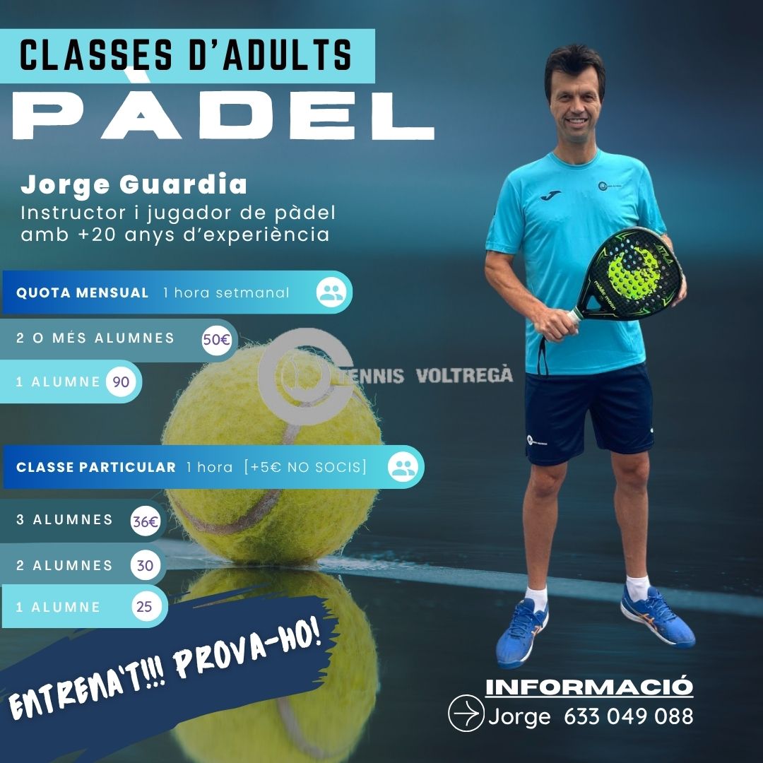 Classes de Pàdel per adults a Club Tennis Voltregà